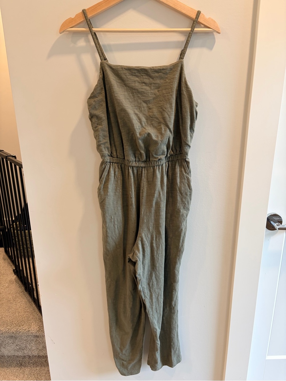 Old Navy Olive Green Jumpsuit with Spaghetti Straps